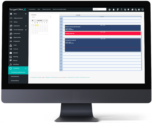 calendrier CRM