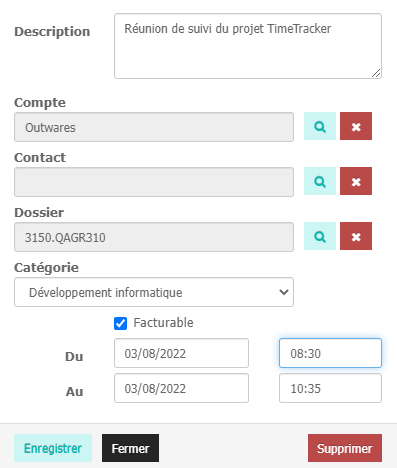 comptes et contacts crm